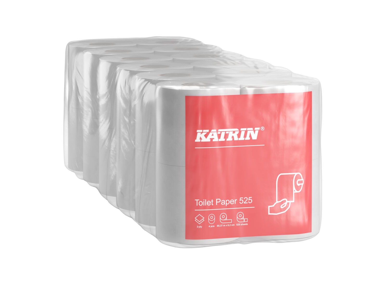 Papier toaletowy Mała Rolka Katrin 97395 2W, 60m, 525 listk&oacute;w (24 rolki/kart)
